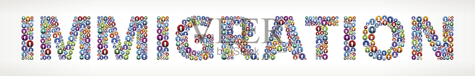 移民圈的人矢量图形说明插画图片素材