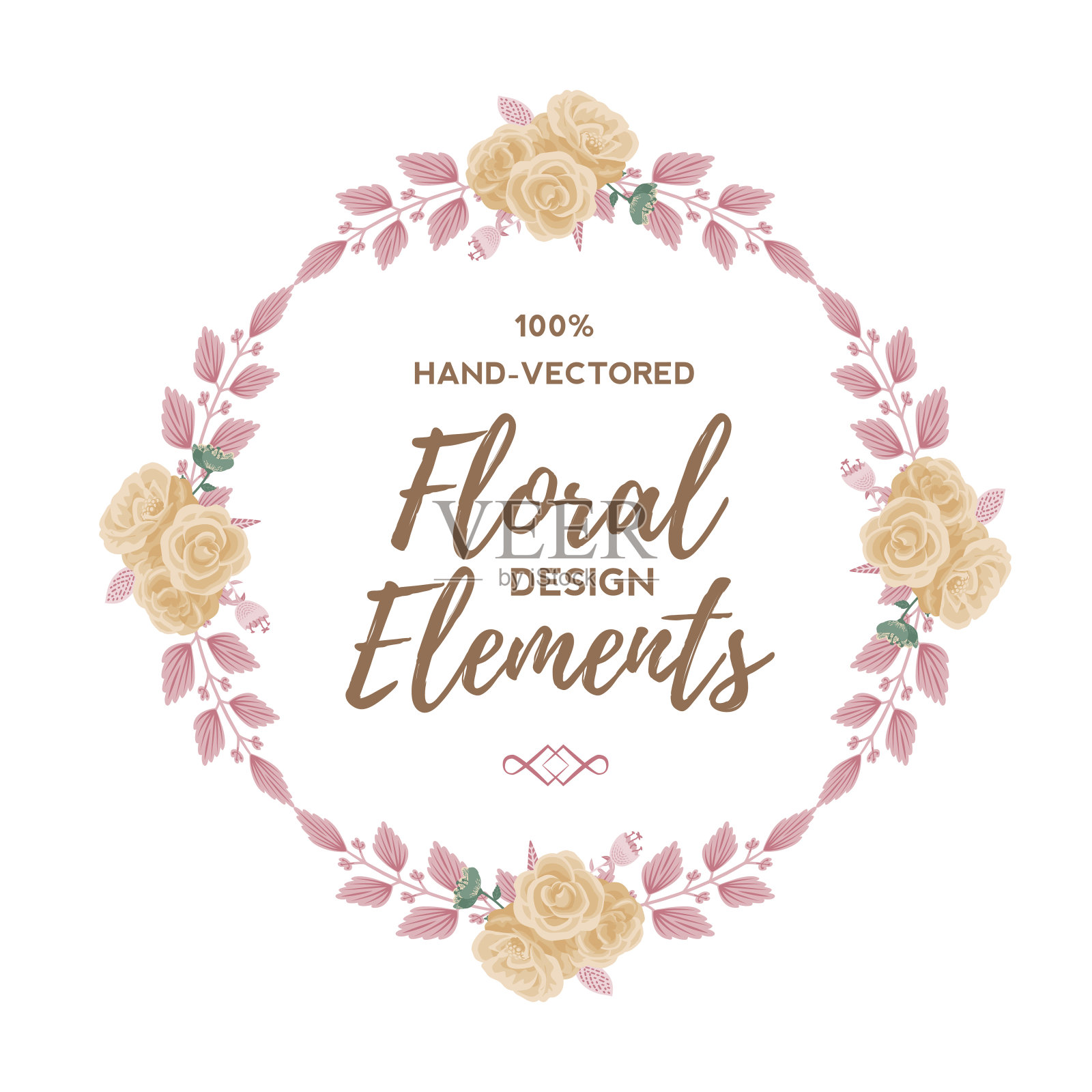 花环设计插画图片素材