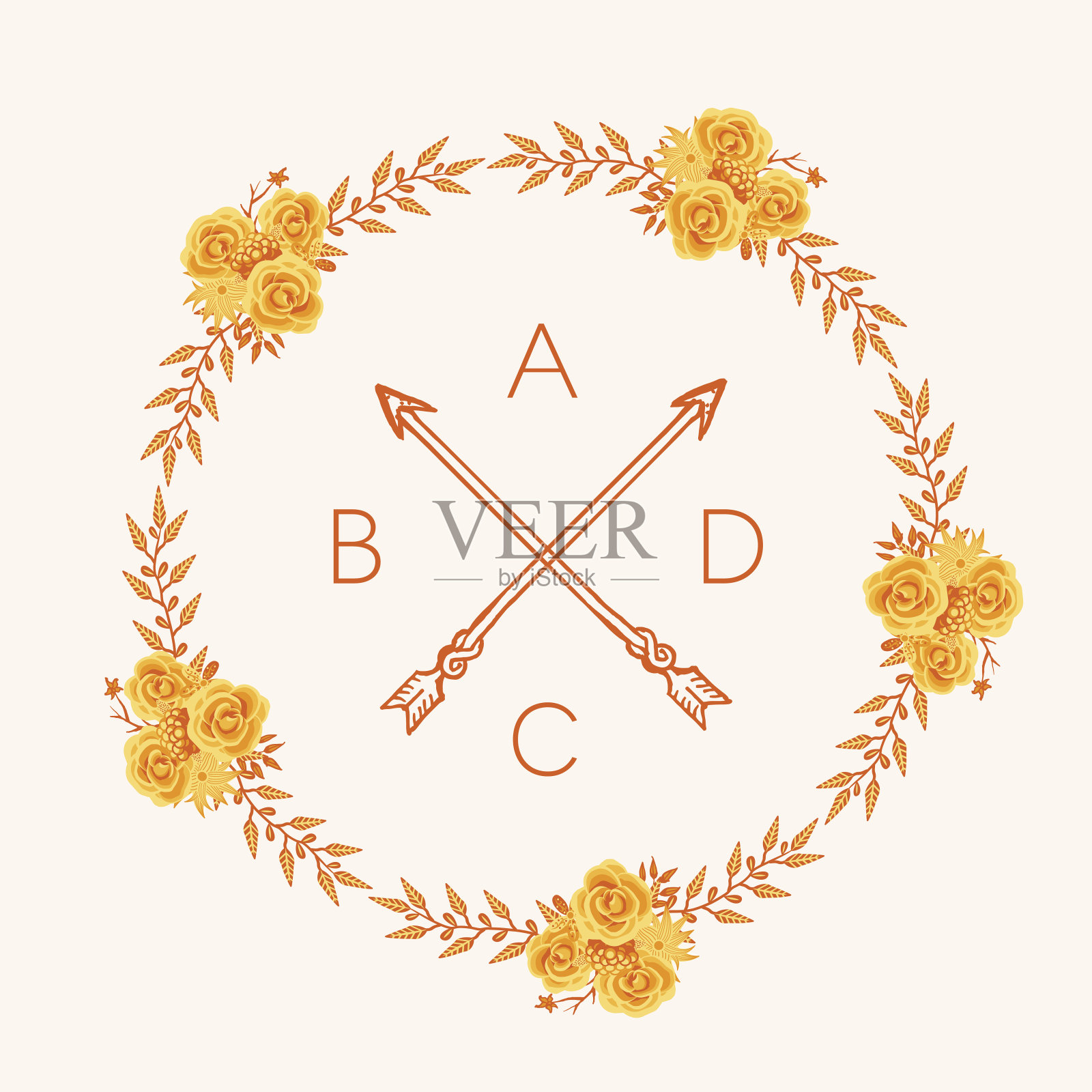 花环设计插画图片素材