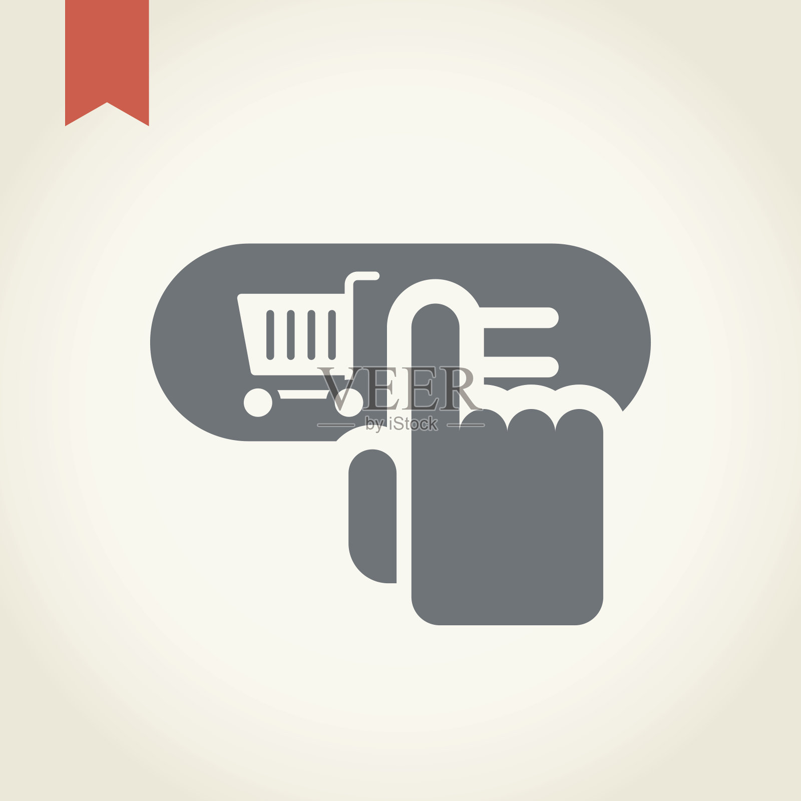 网上购物的图标插画图片素材