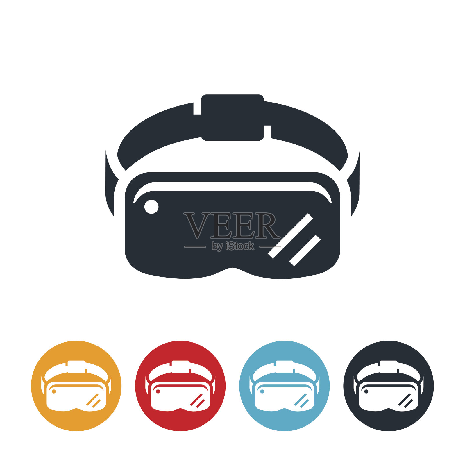 虚拟现实耳机插画图片素材