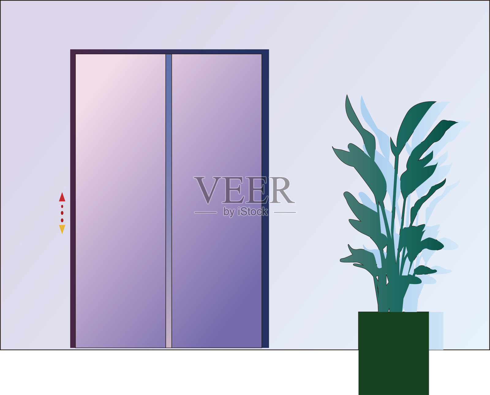 电梯(电梯)插画图片素材