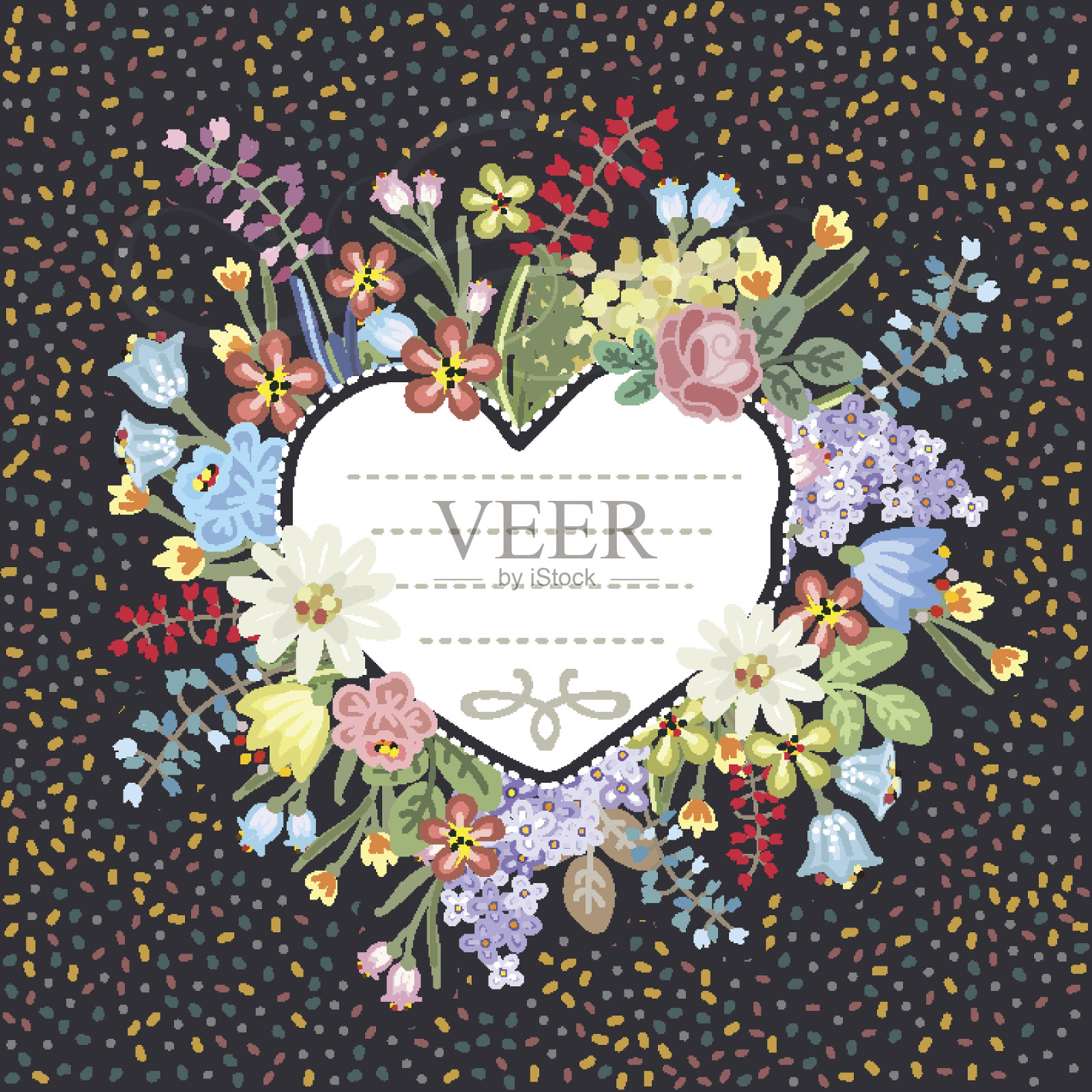 春天的花朵插画图片素材