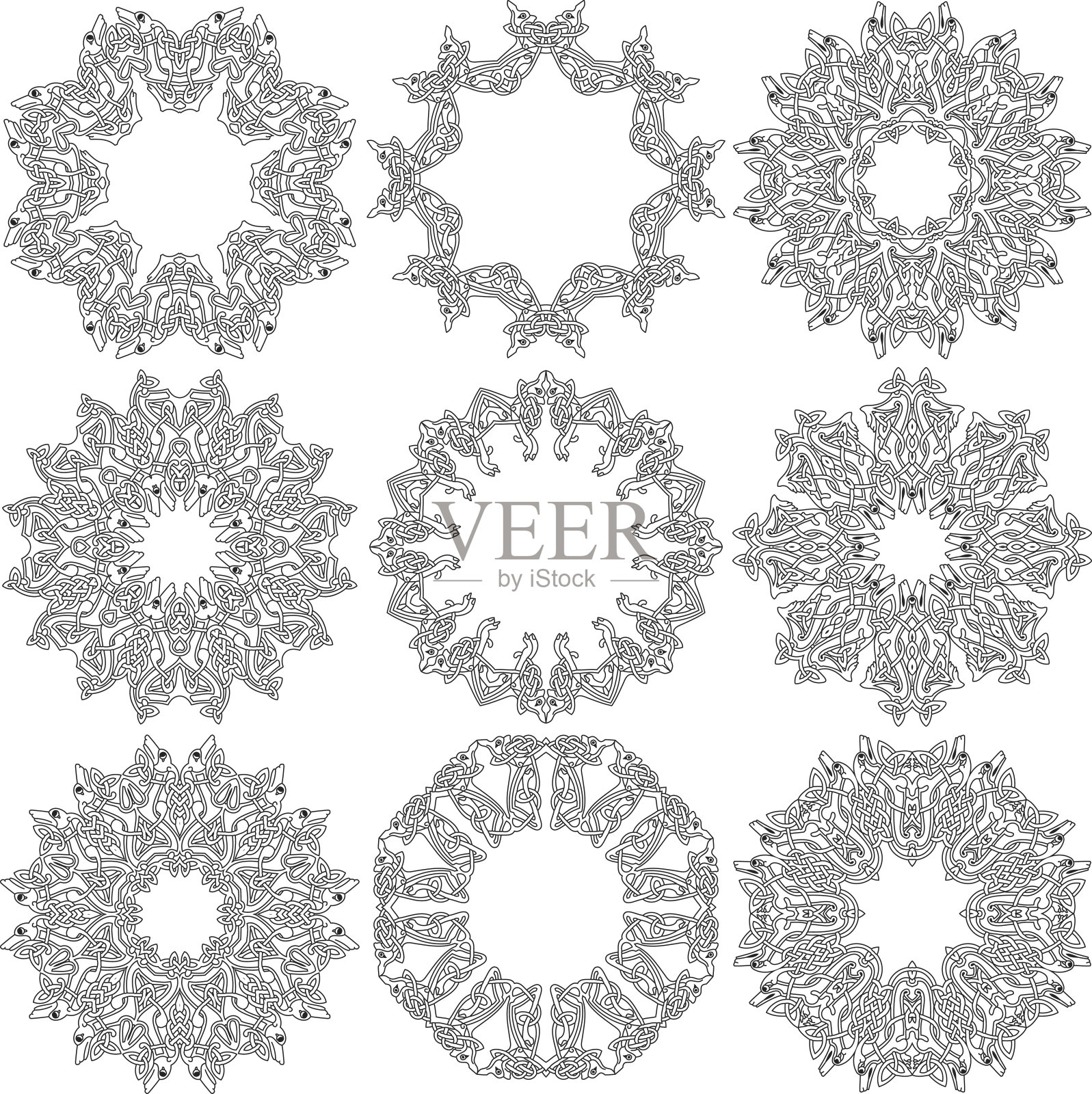 凯尔特装饰环插画图片素材