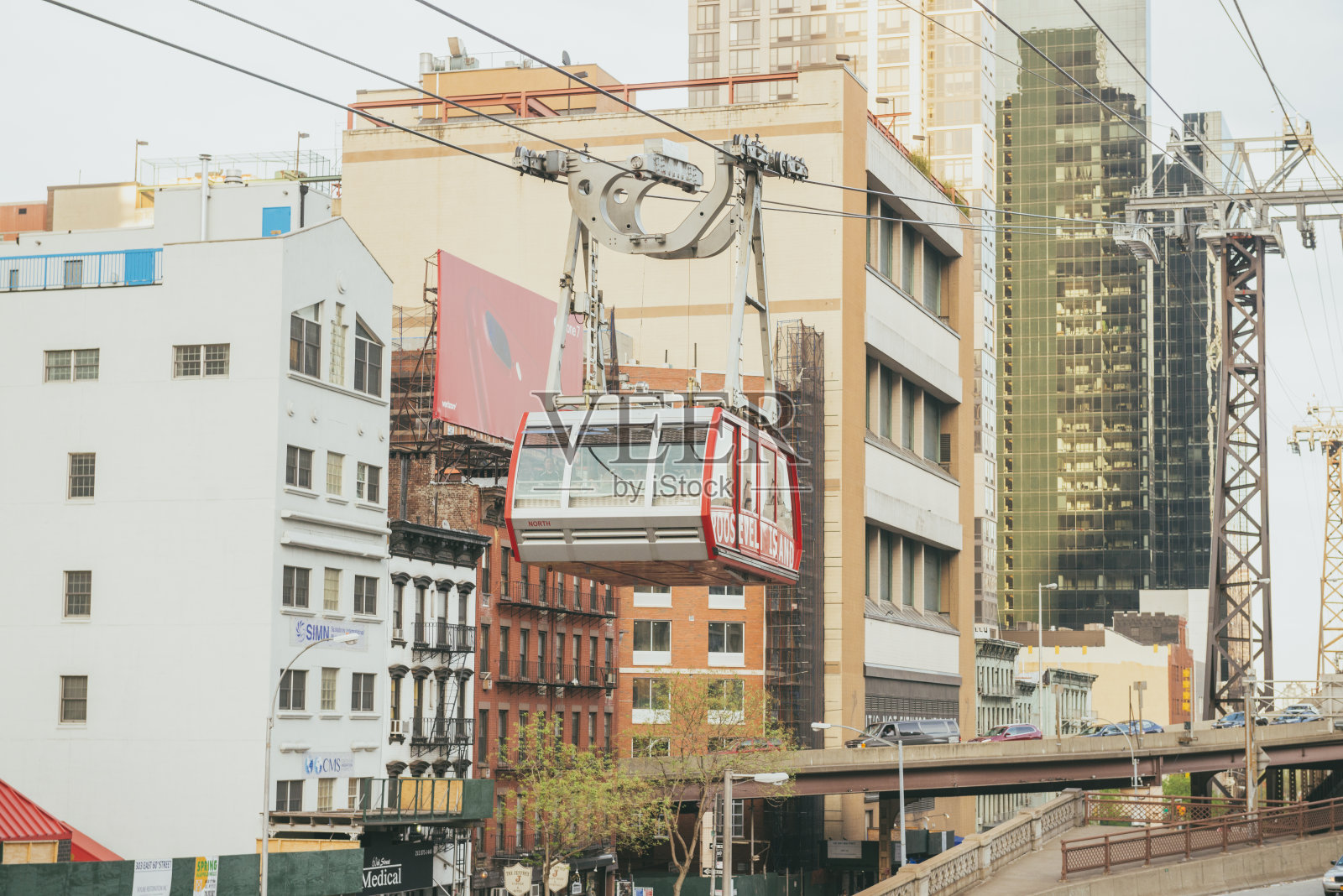 美国纽约罗斯福岛空中有轨电车照片摄影图片