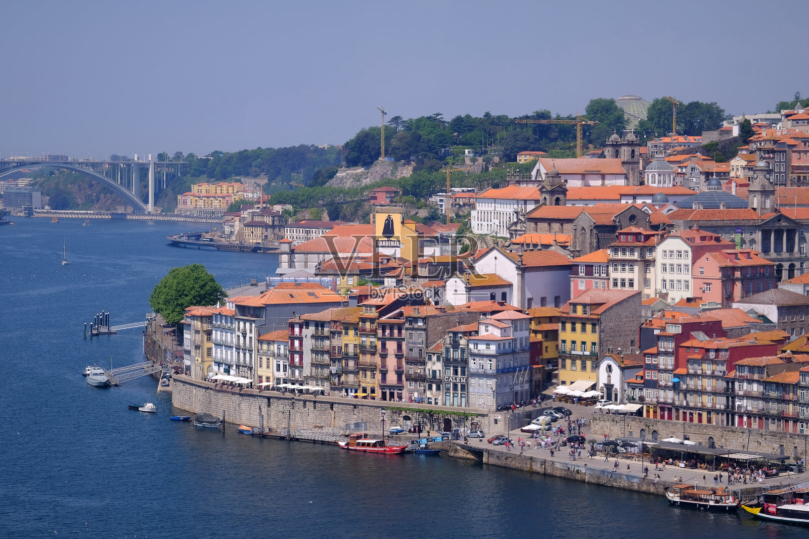 波尔图城市全景，葡萄牙照片摄影图片