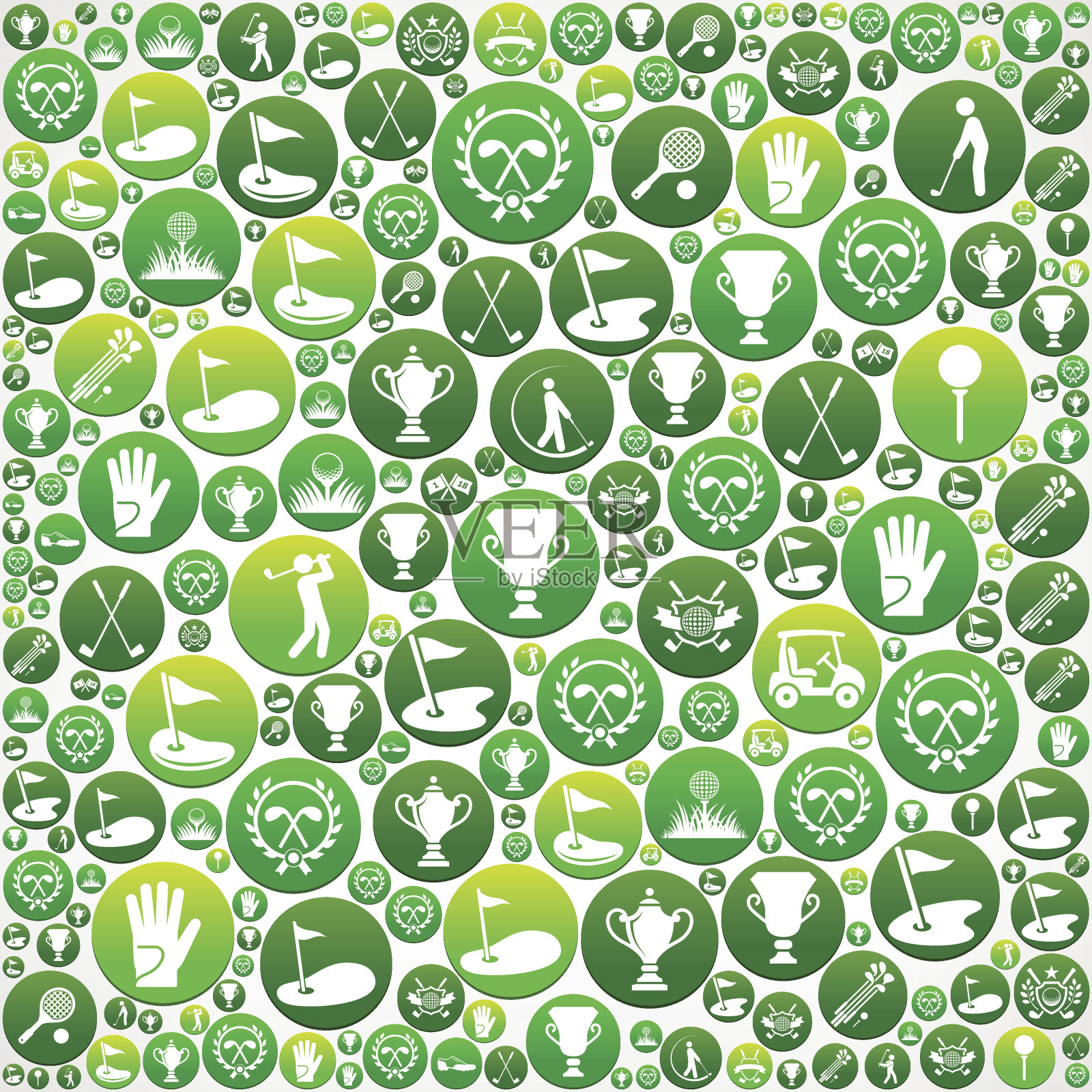 高尔夫绿色矢量按钮图案插画图片素材