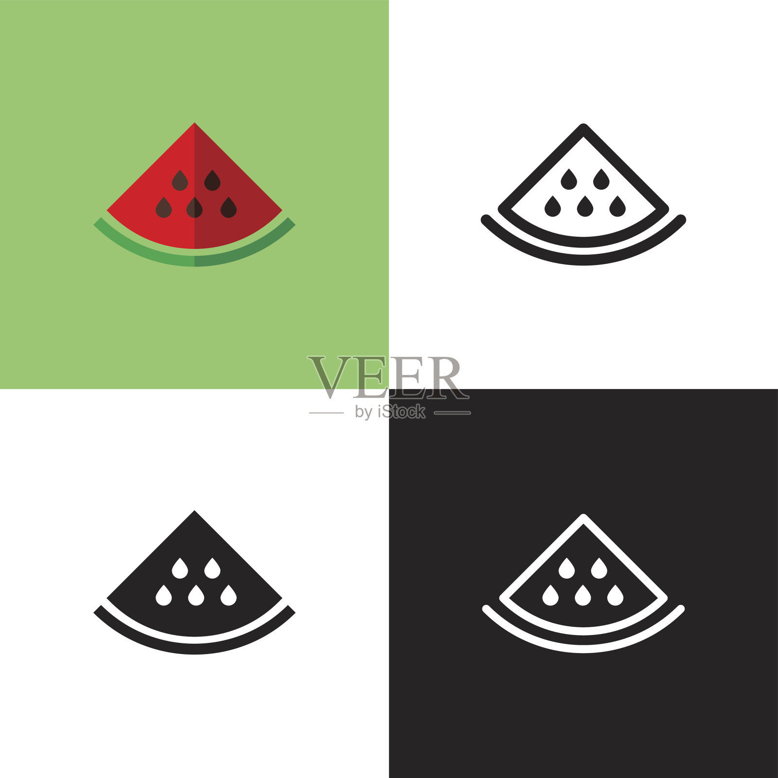 西瓜插画图片素材