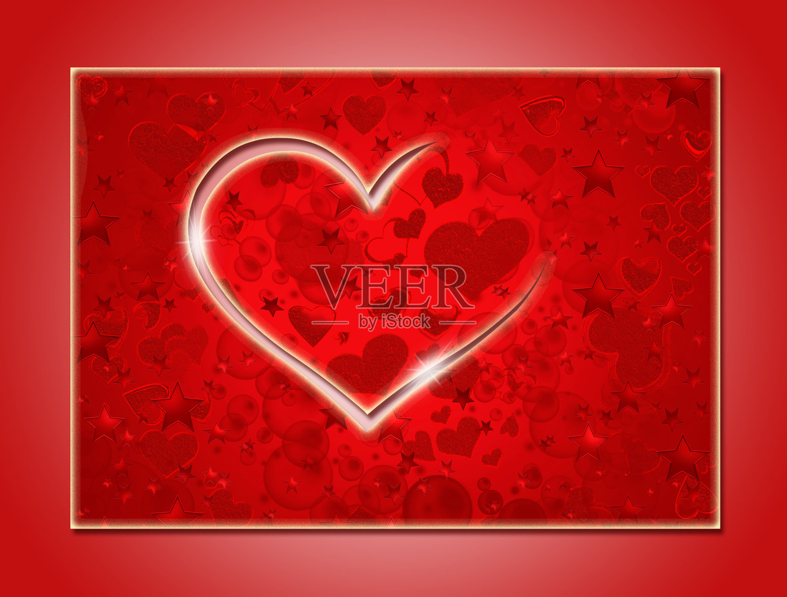 情人节爱心背景插画图片素材