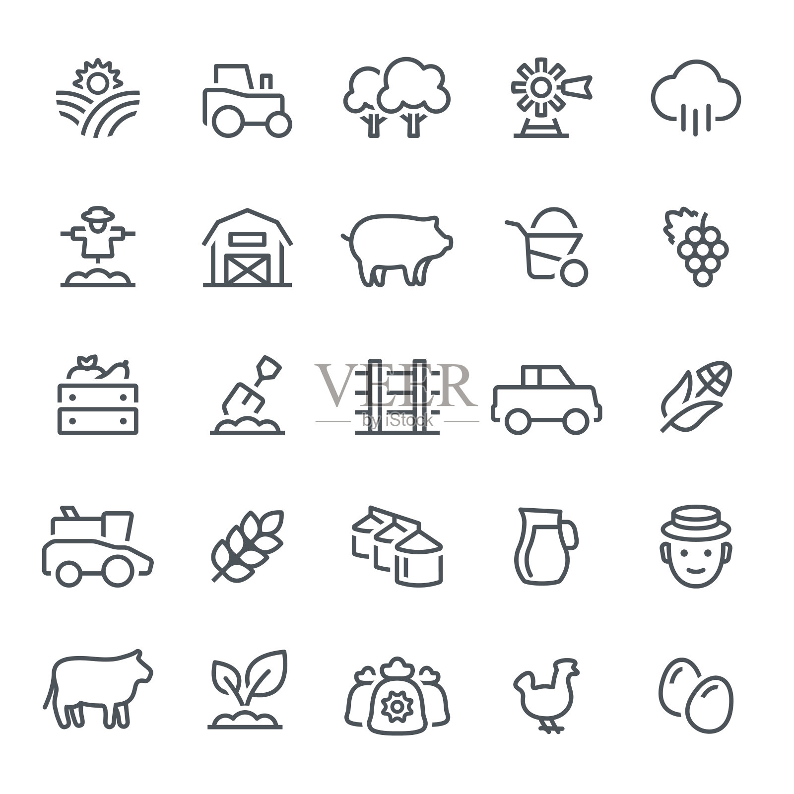 农业和农业图标图标素材