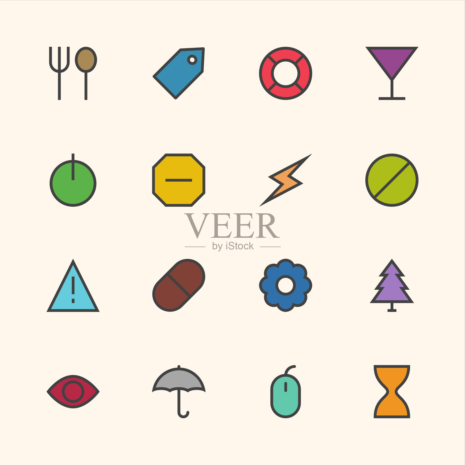 基本图标集7 -大纲系列图标素材