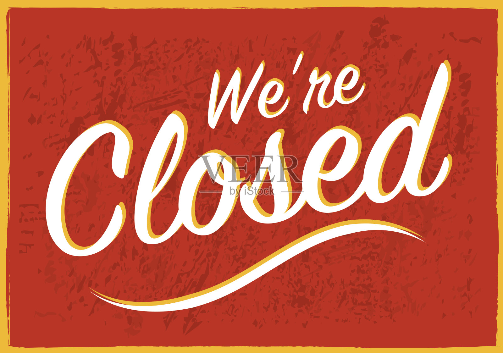 复古风格封闭标识插画图片素材