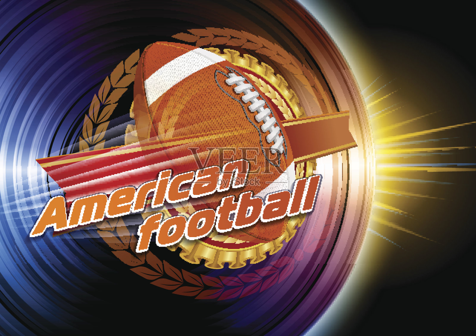 美式足球插画图片素材