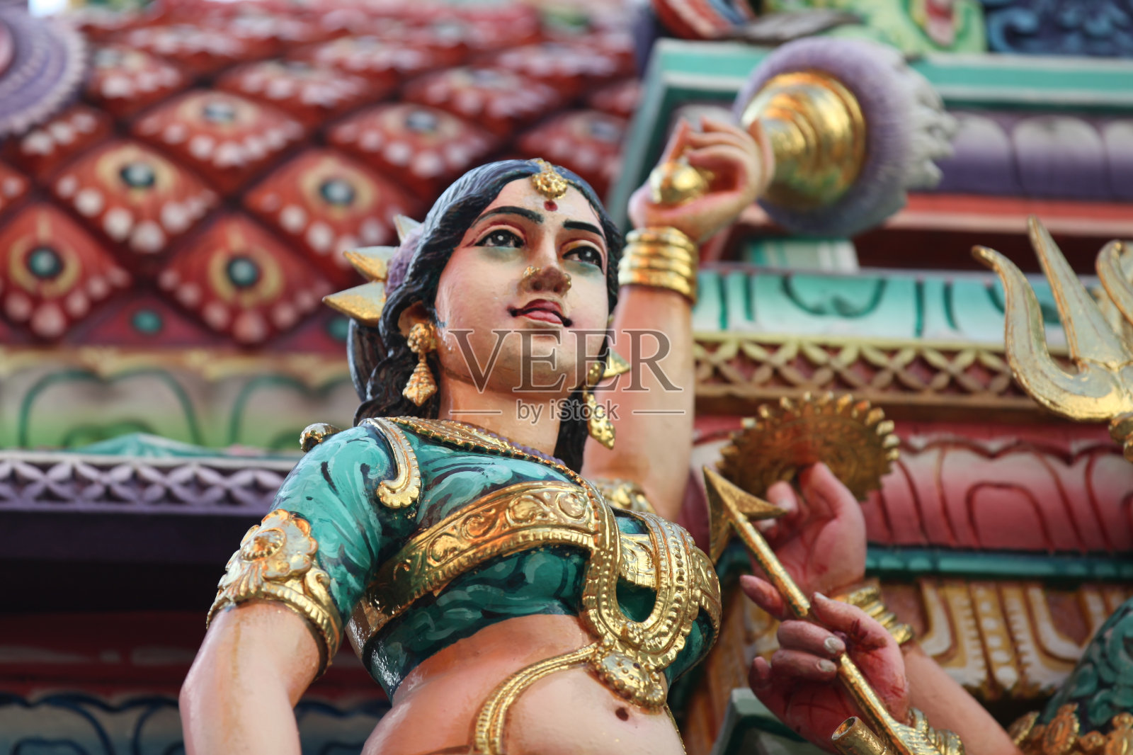 印度教和佛教的雕塑、建筑和象征，新加坡照片摄影图片