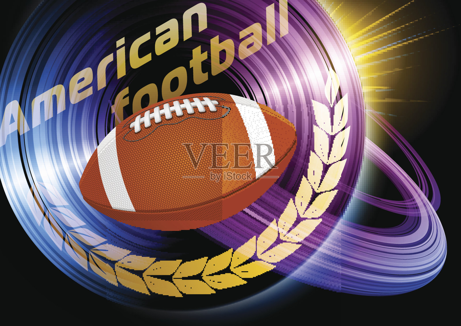 美式足球插画图片素材