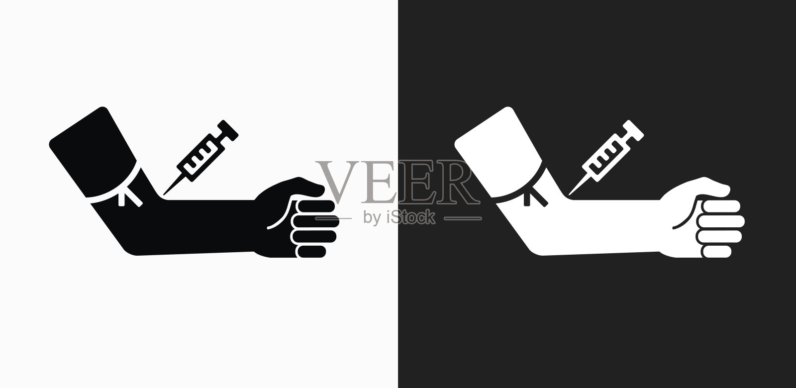 献血图标上的黑色和白色矢量背景插画图片素材