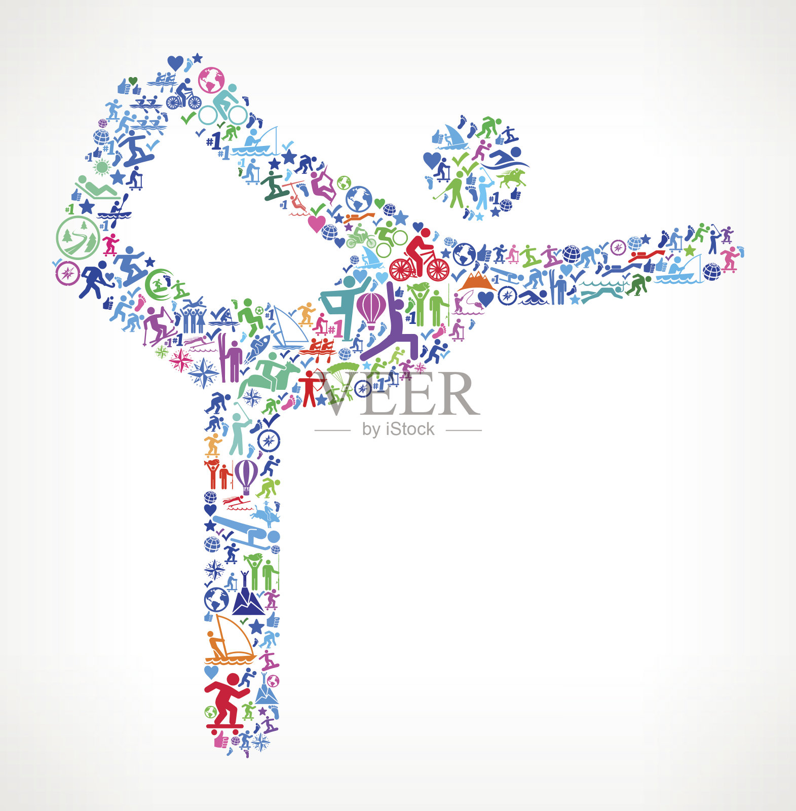 瑜伽伸展运动生活方式矢量图标图案插画图片素材