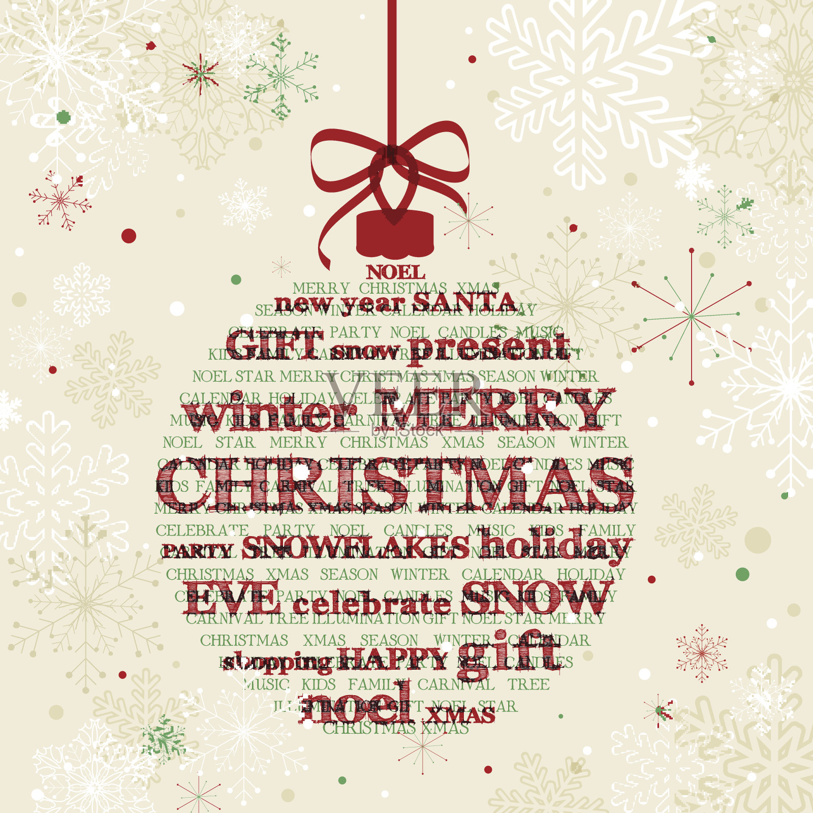 圣诞贺卡插画图片素材