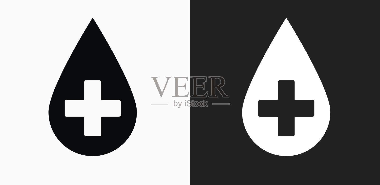 献血图标上的黑色和白色矢量背景插画图片素材