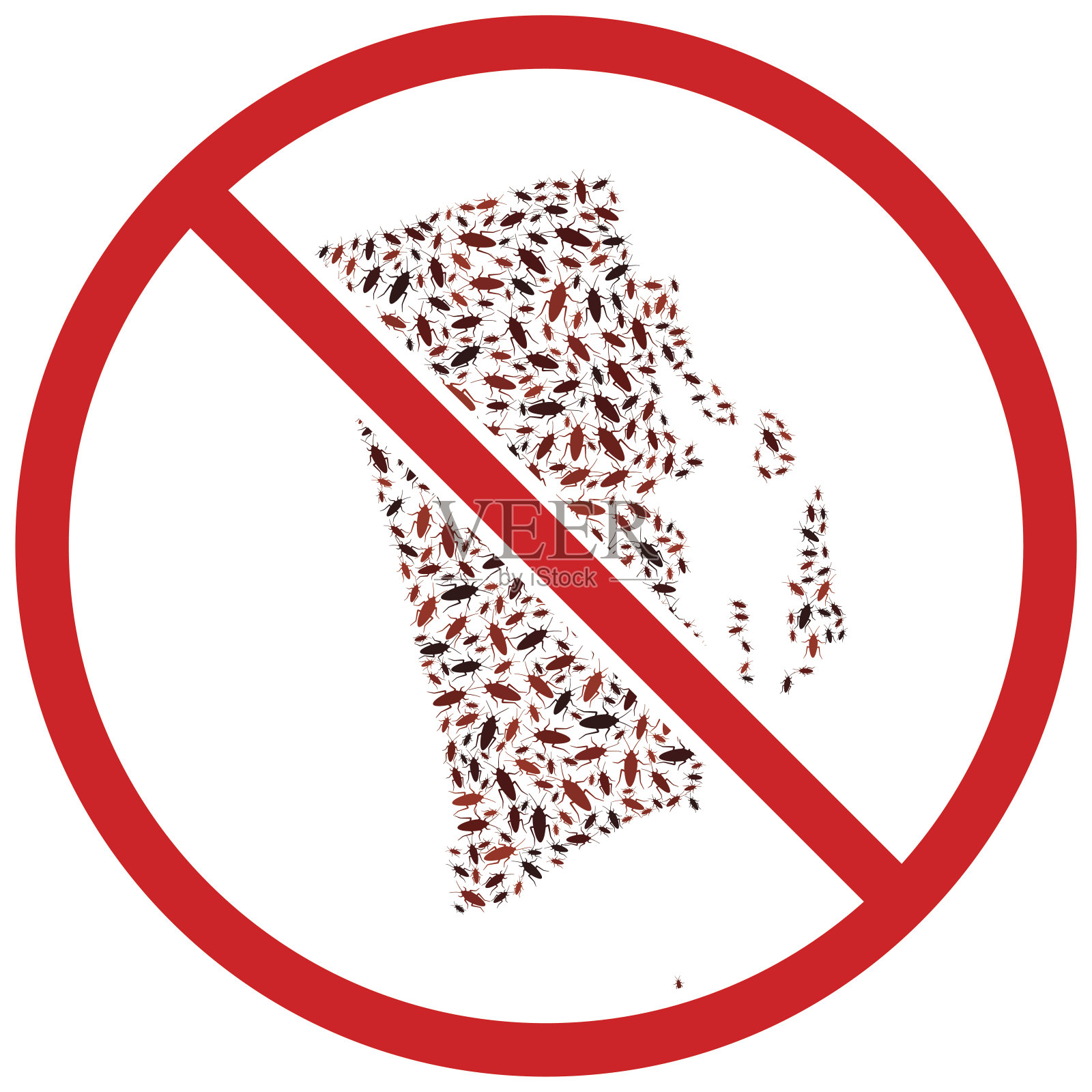 罗德岛没有蟑螂害虫控制载体图标背景插画图片素材