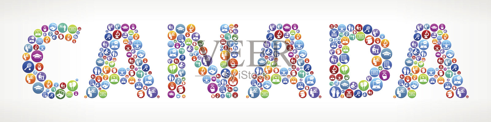 加拿大未来和未来技术矢量按钮插画图片素材