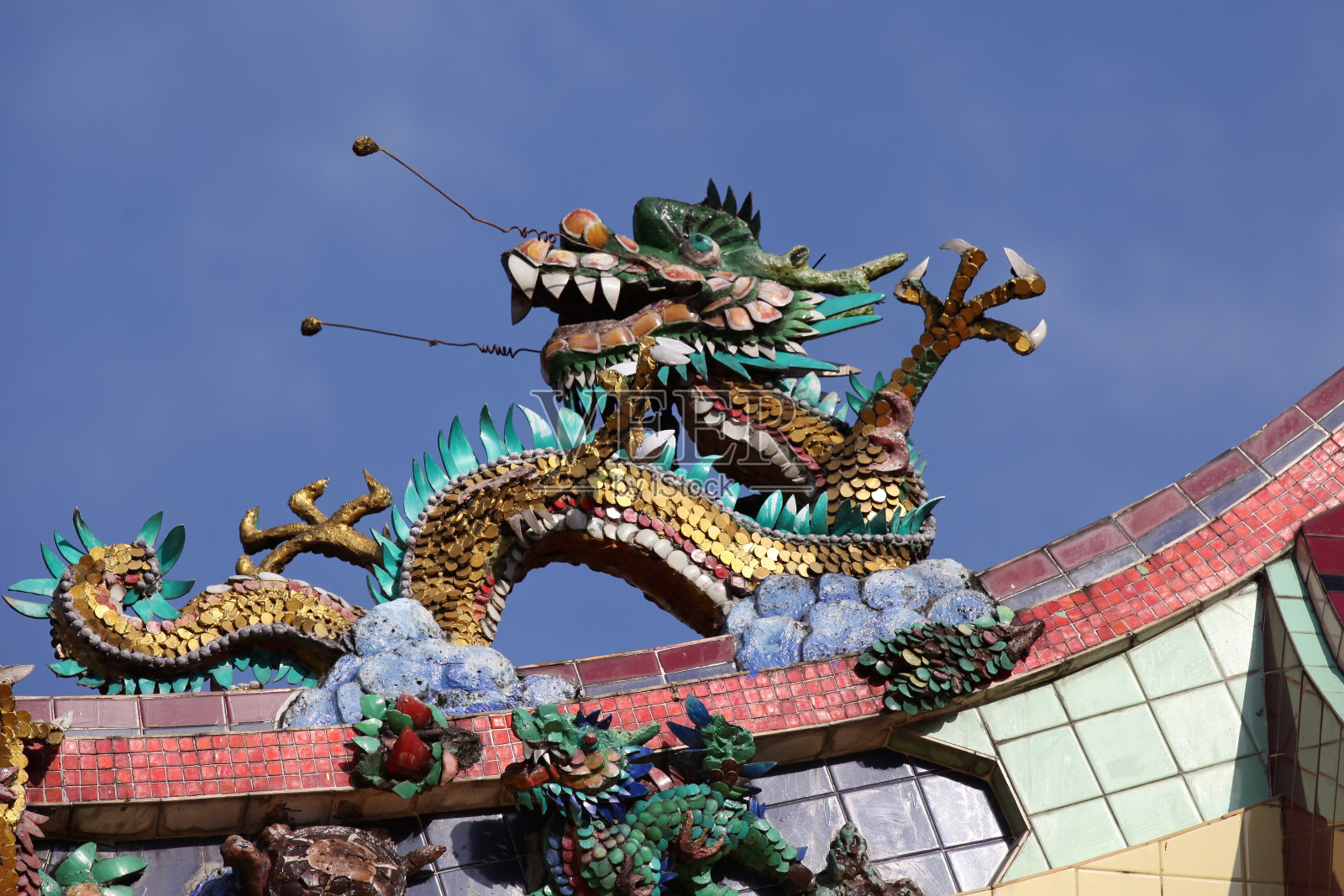 印度教和佛教的雕塑、建筑和象征，新加坡照片摄影图片