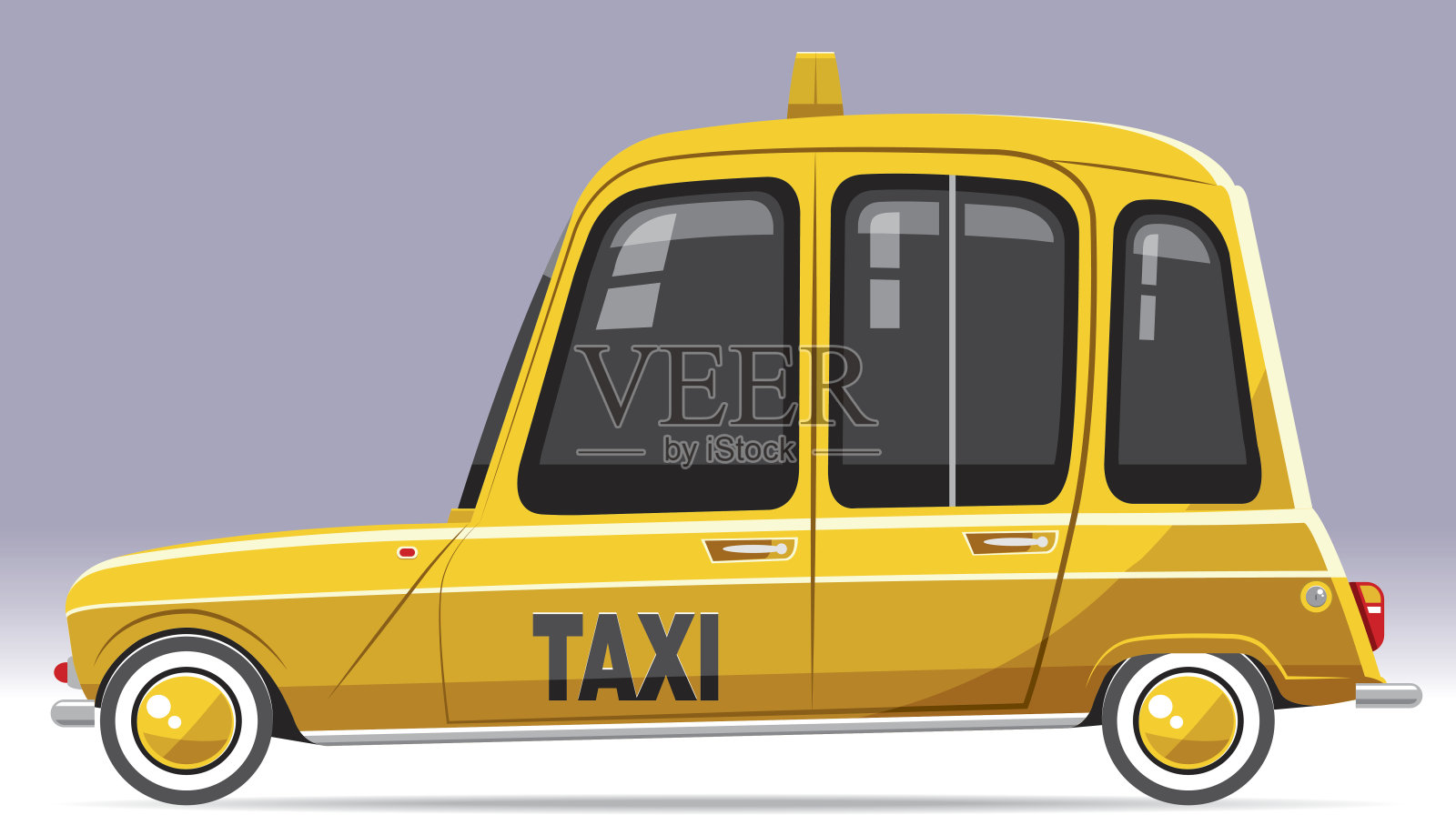 酷的出租车插画图片素材