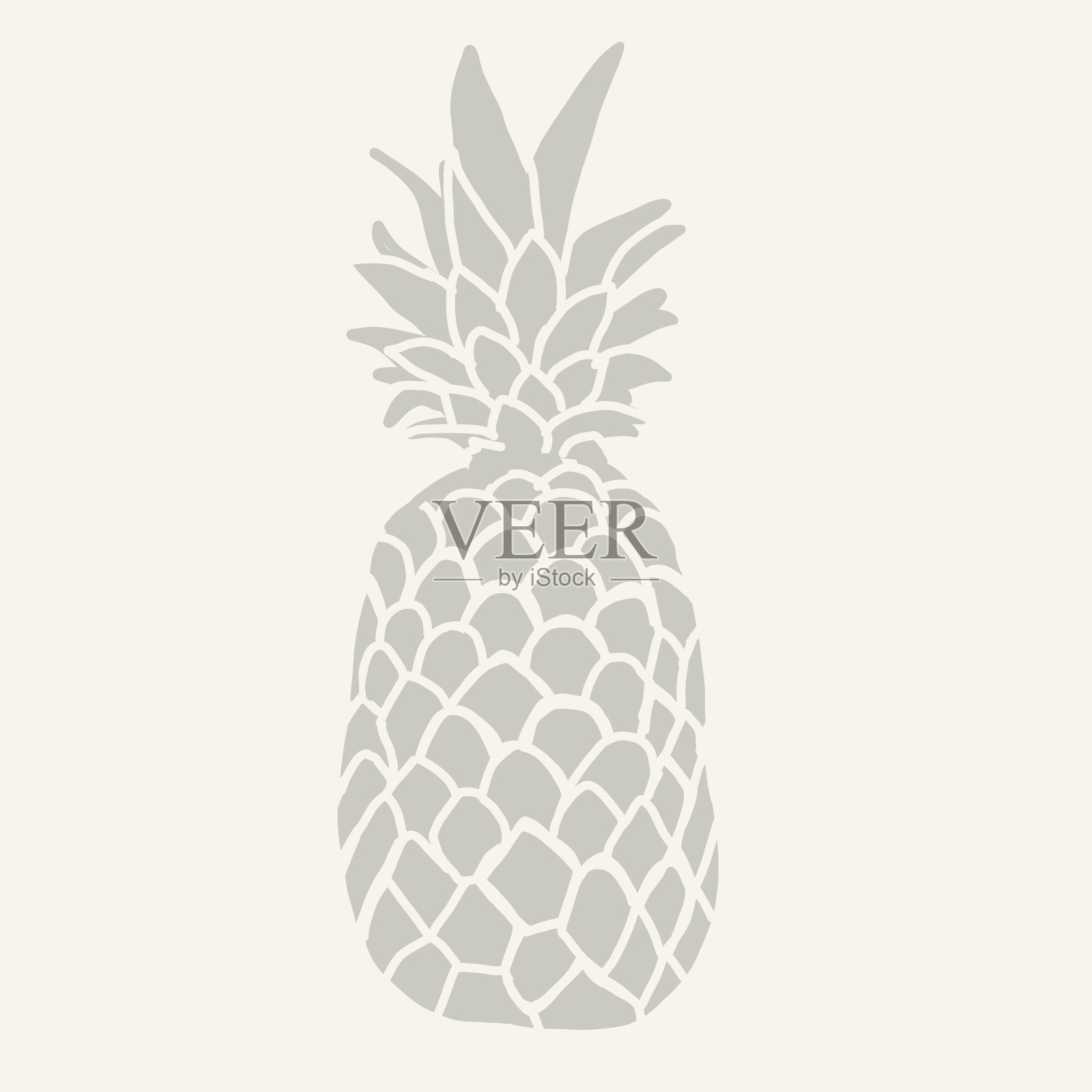 手绘菠萝插画图片素材