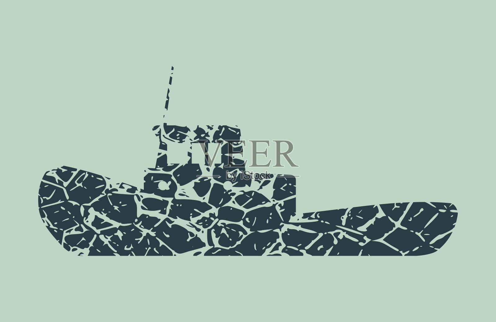 海洋拖船图标插画图片素材