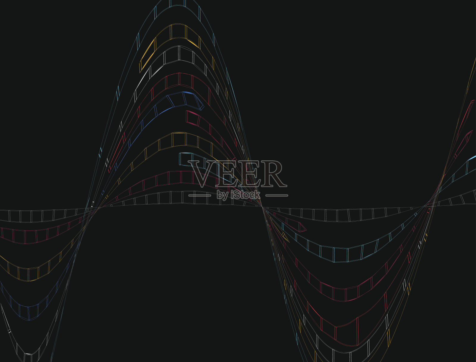 正弦线图案背景插画图片素材