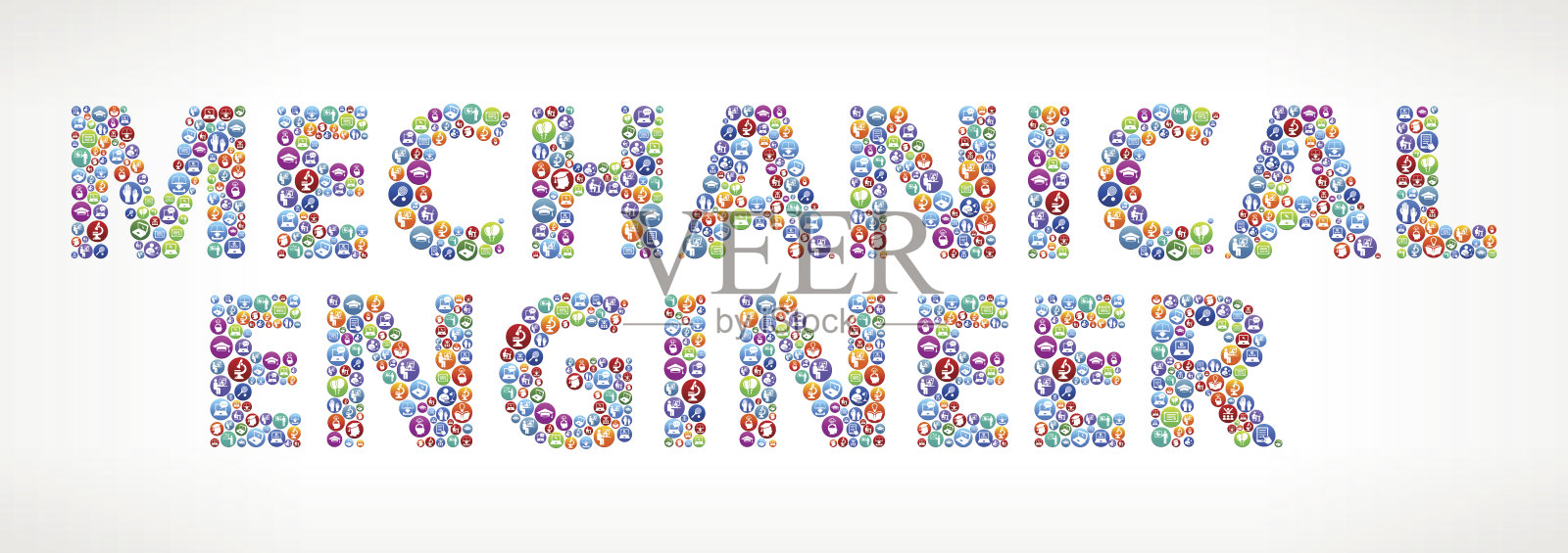 机械工程师未来和未来技术矢量按钮。插画图片素材