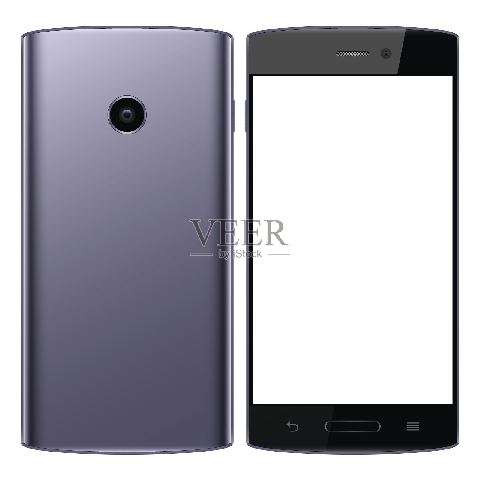 紫色的智能手机设计元素图片