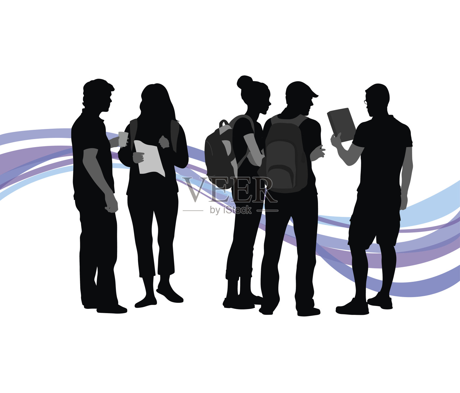 朋友组插画图片素材