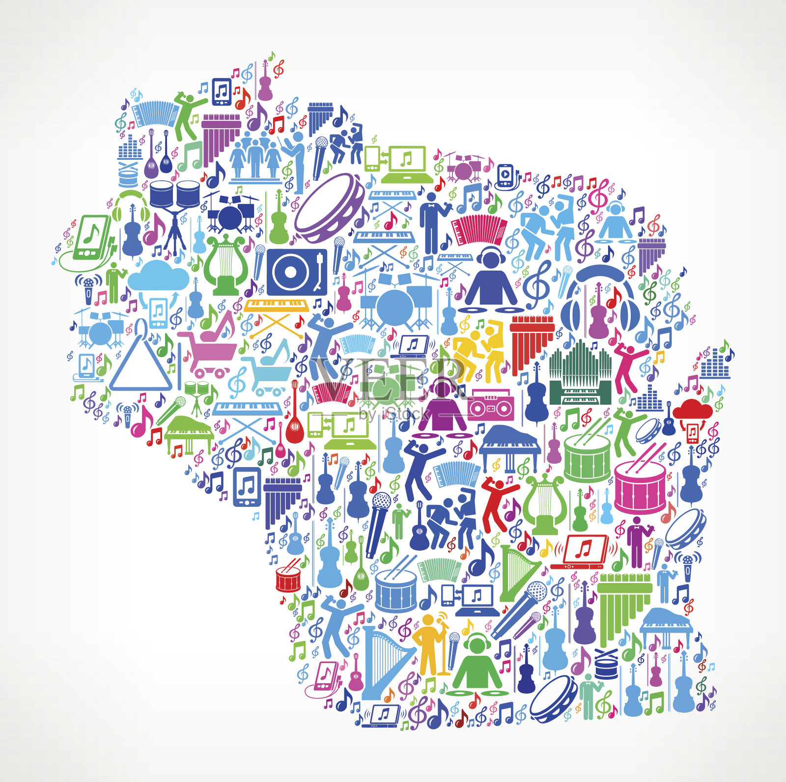 威斯康星州有趣的冒险旅行矢量图标背景插画图片素材