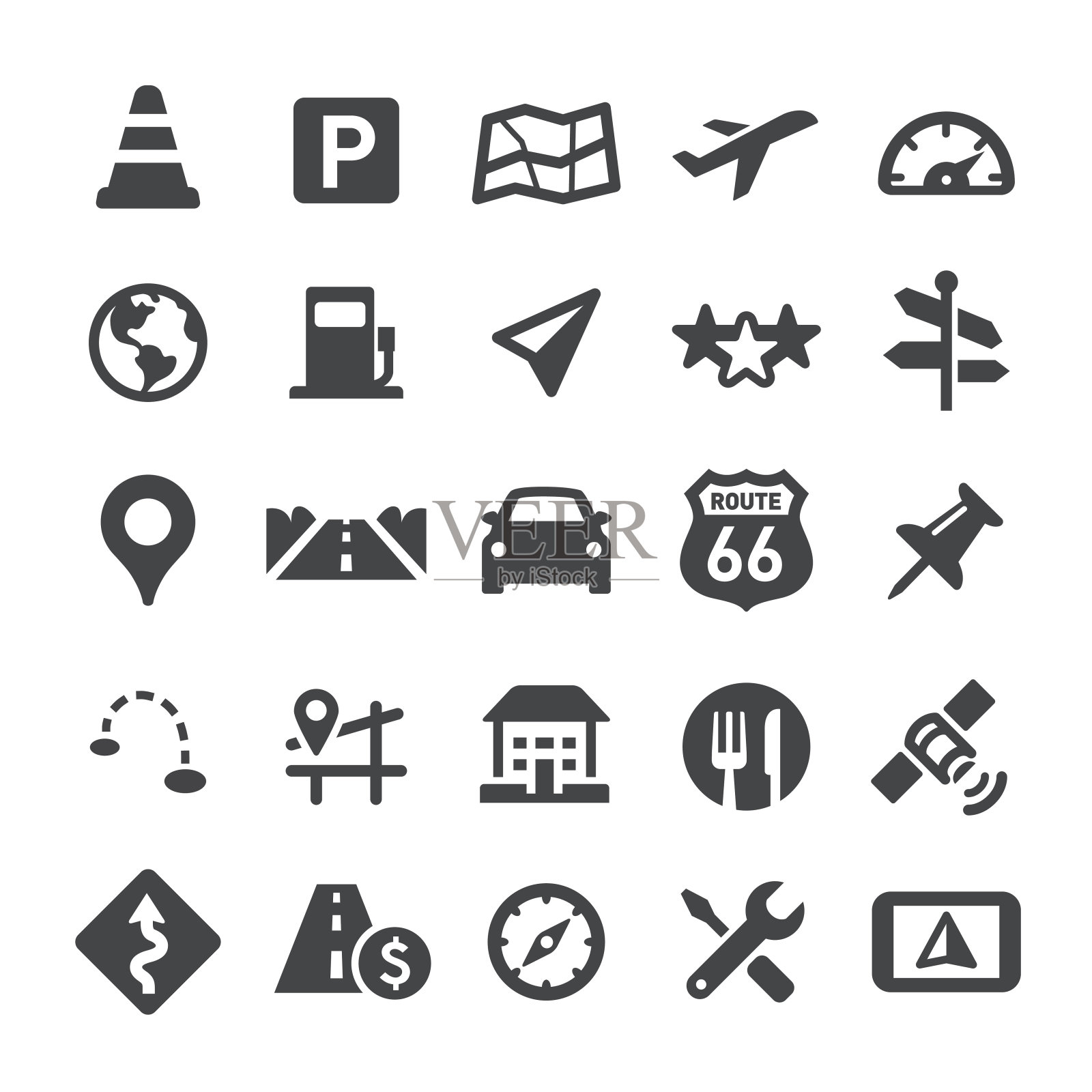 导航和地图图标-智能系列图标素材