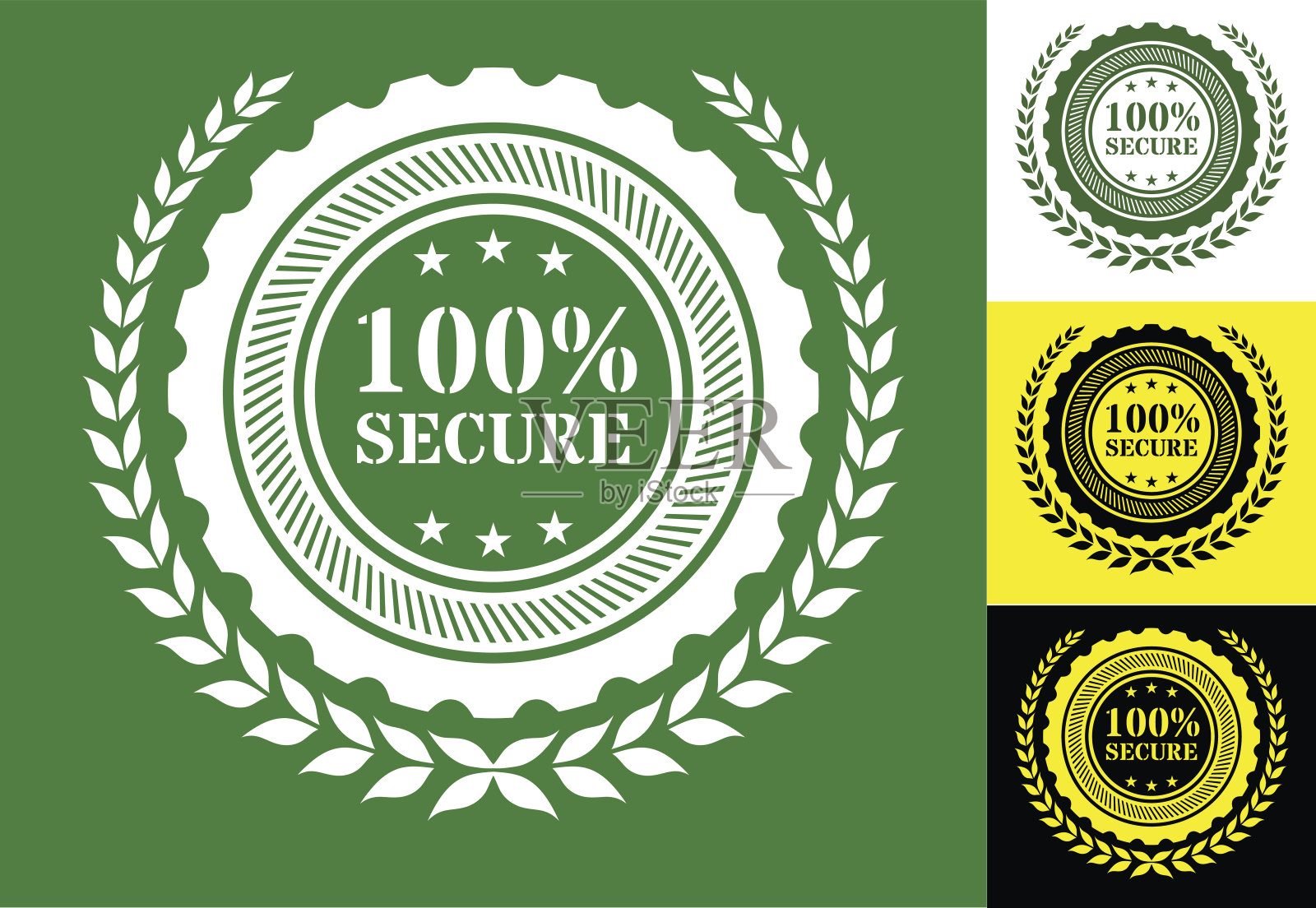 安全矢量图形徽章与多种变化插画图片素材