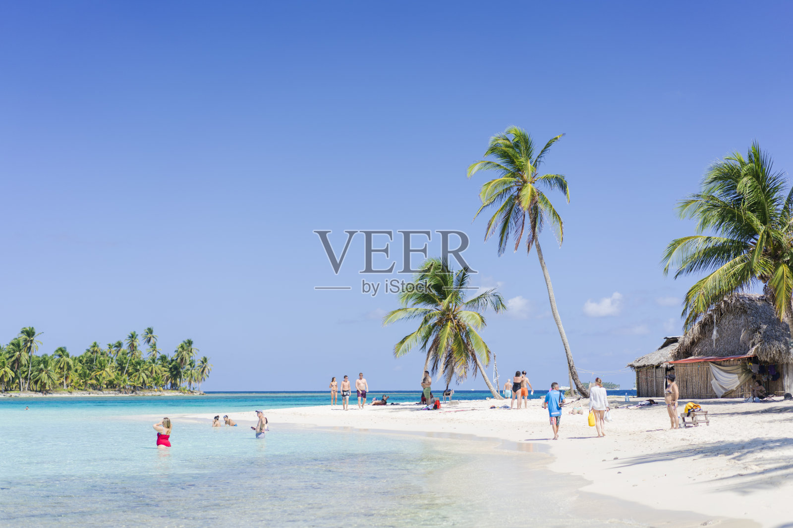 绿松石海和岛德佩罗岛在加勒比看到照片摄影图片