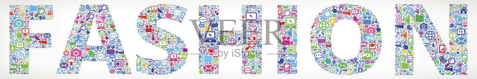 时尚未来与互联网通讯技术矢量按钮。插画图片素材