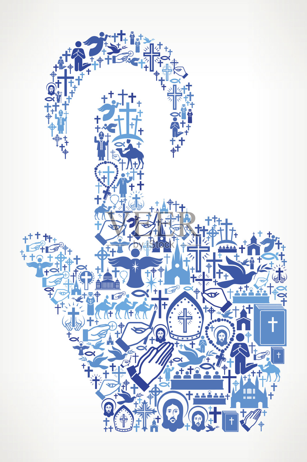 点击选择基督教和宗教矢量插图插画图片素材