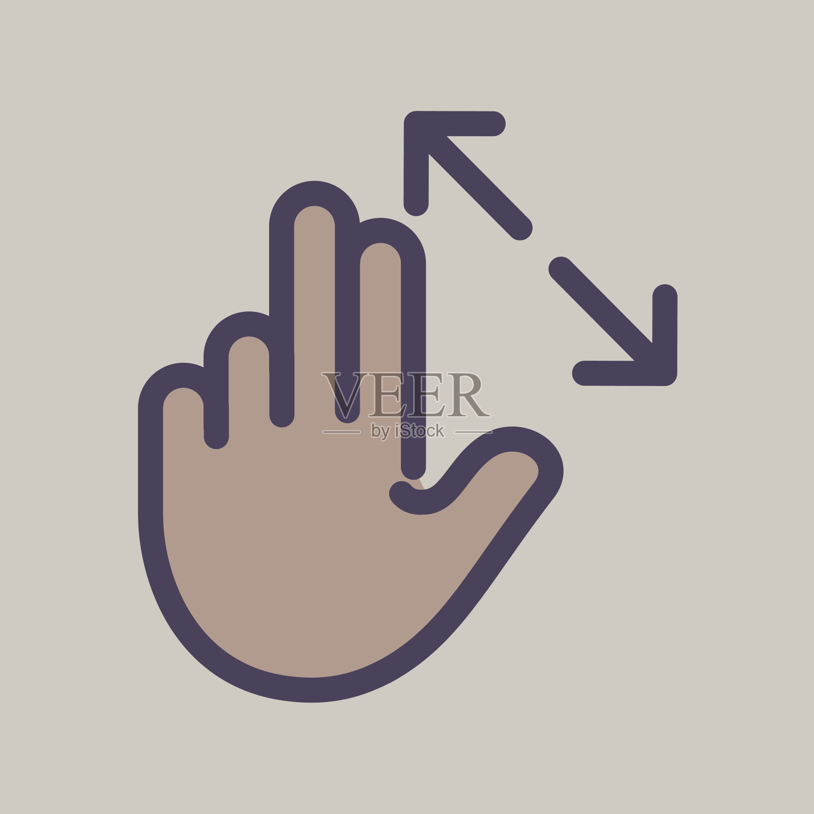 手势图标插画图片素材