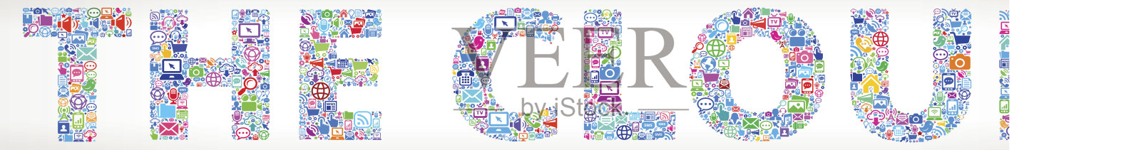 云未来和互联网通信技术矢量按钮插画图片素材