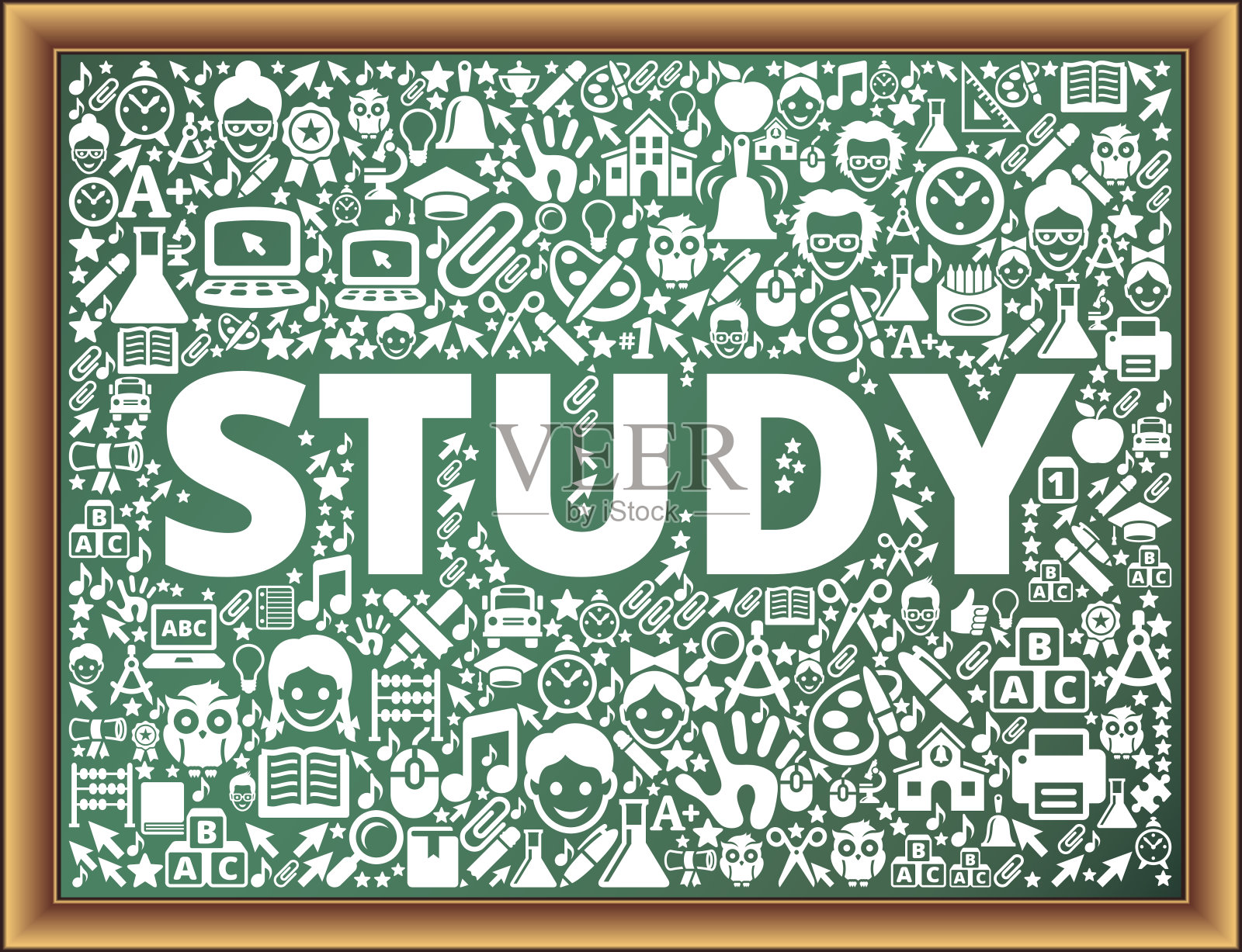 学习指南学校和教育矢量图标黑板插画图片素材