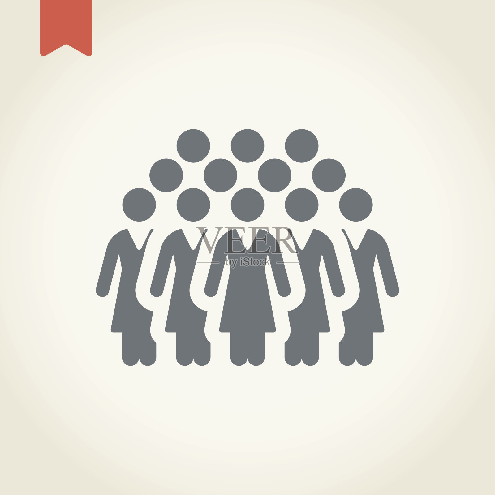 商界女性组图标插画图片素材