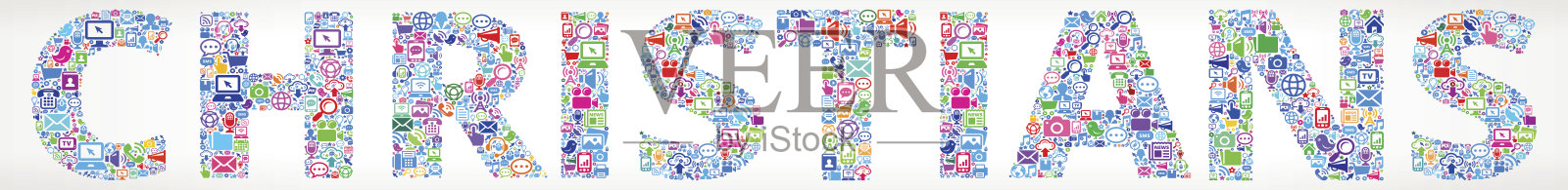 基督徒未来和互联网通信技术矢量按钮插画图片素材