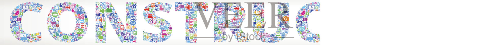 建设未来与互联网通信技术矢量按钮。插画图片素材