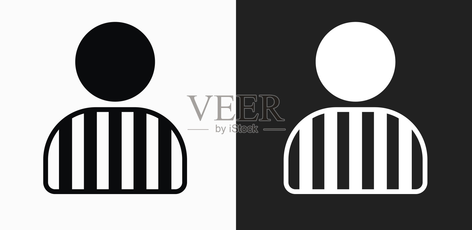 重罪犯图标上的黑色和白色矢量背景设计元素图片