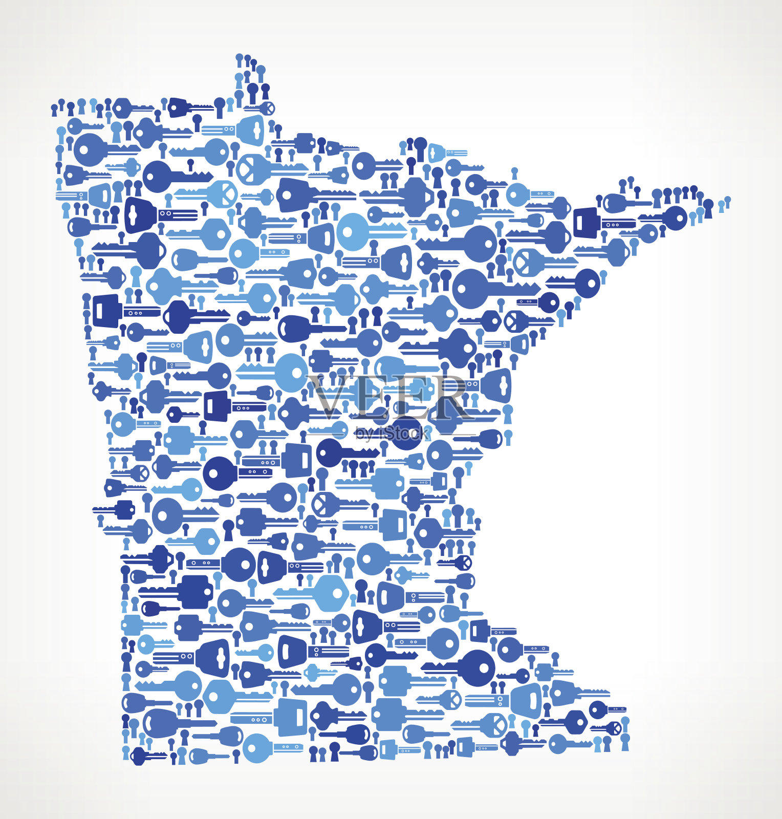 明尼苏达蓝钥匙和安全图标背景插画图片素材