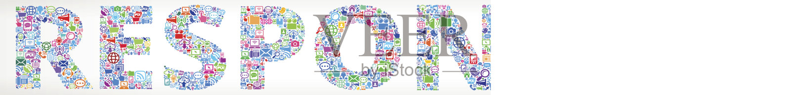 响应式未来和互联网通信技术矢量按钮插画图片素材