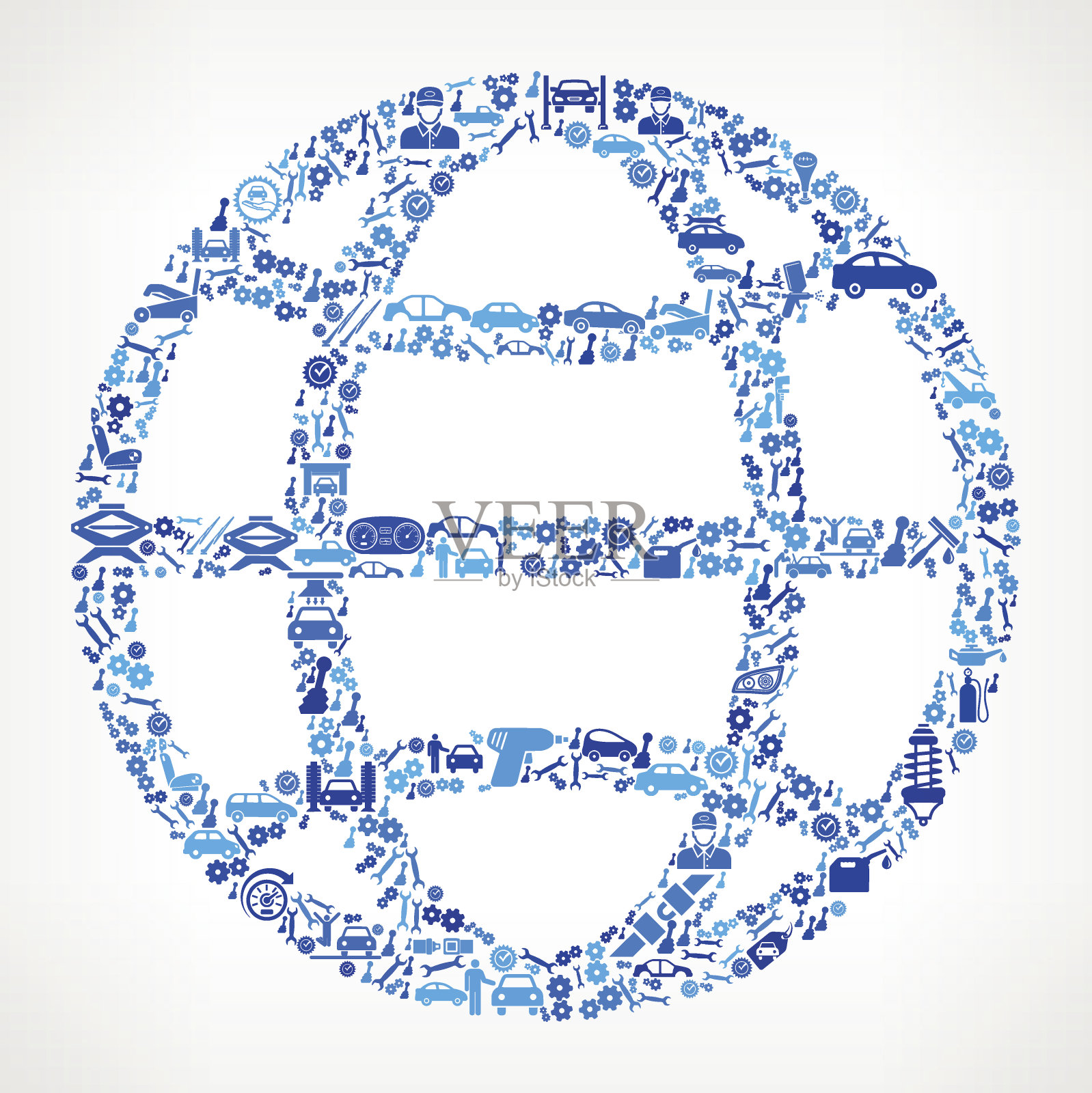 全球汽车修理汽车和汽车插画图片素材