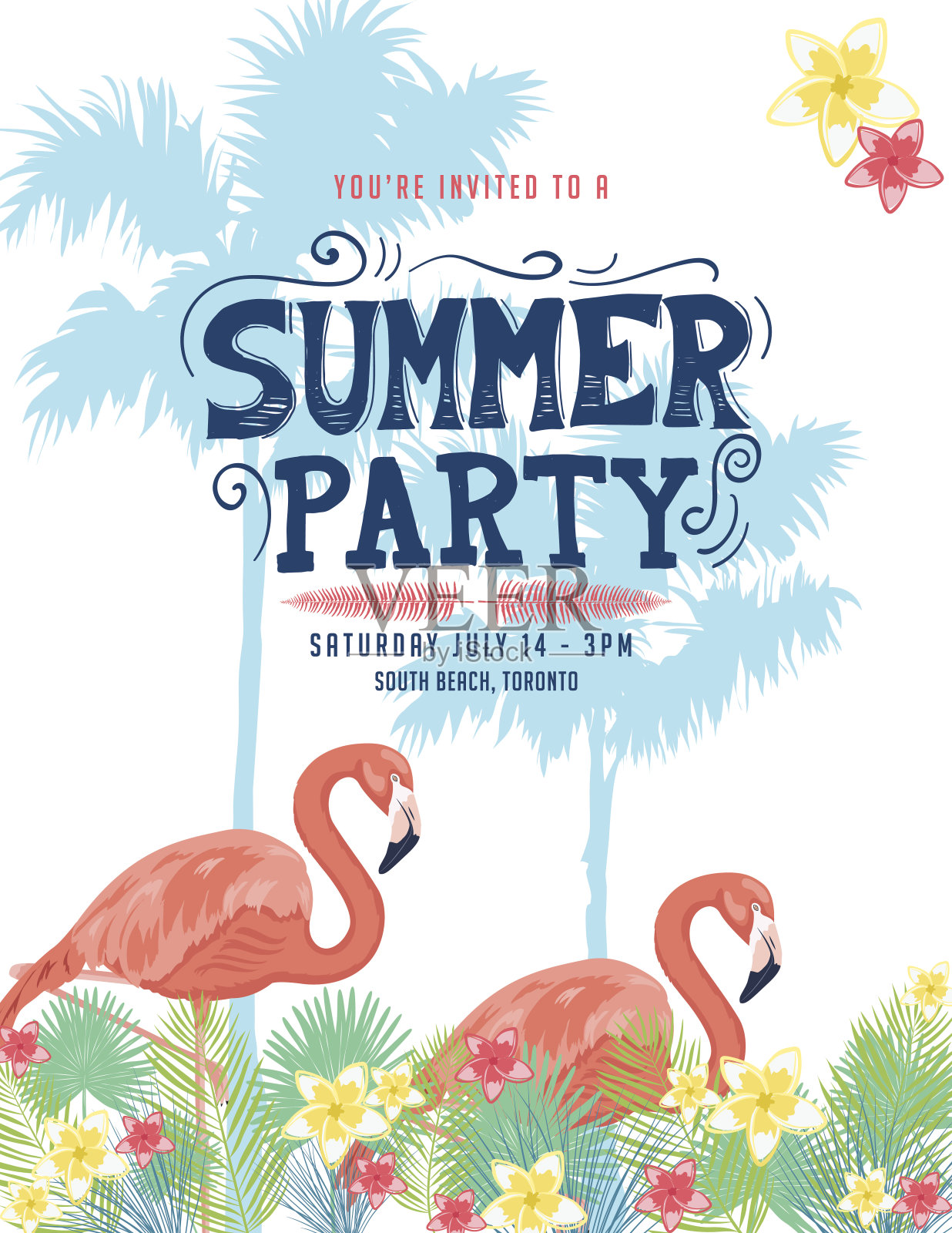 热带植物的背景设计模板素材